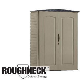 Rubbermaid 5L10-00 Roughneck Vertical Faint Maple Storage Shed 